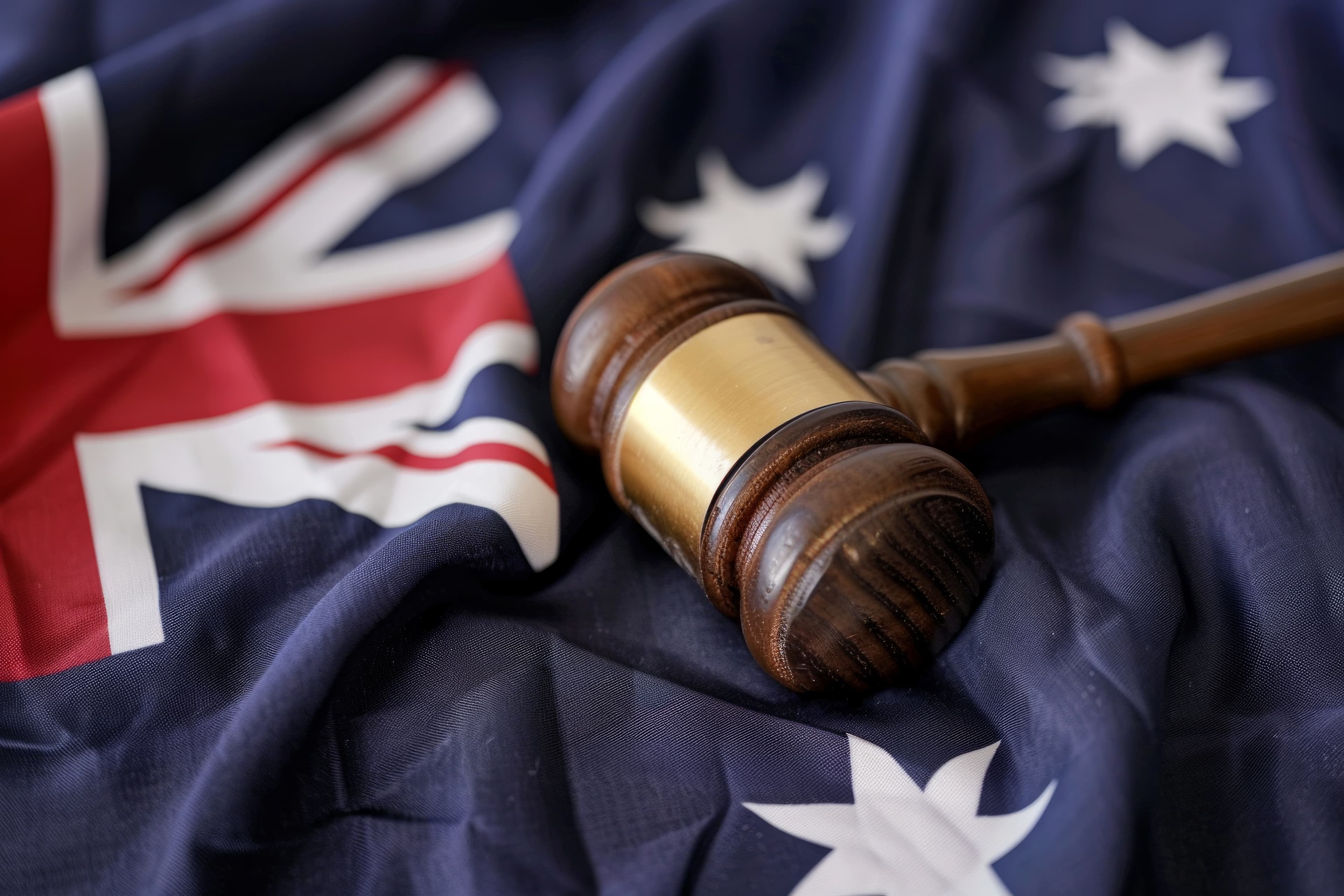 Gavel with Australian flag