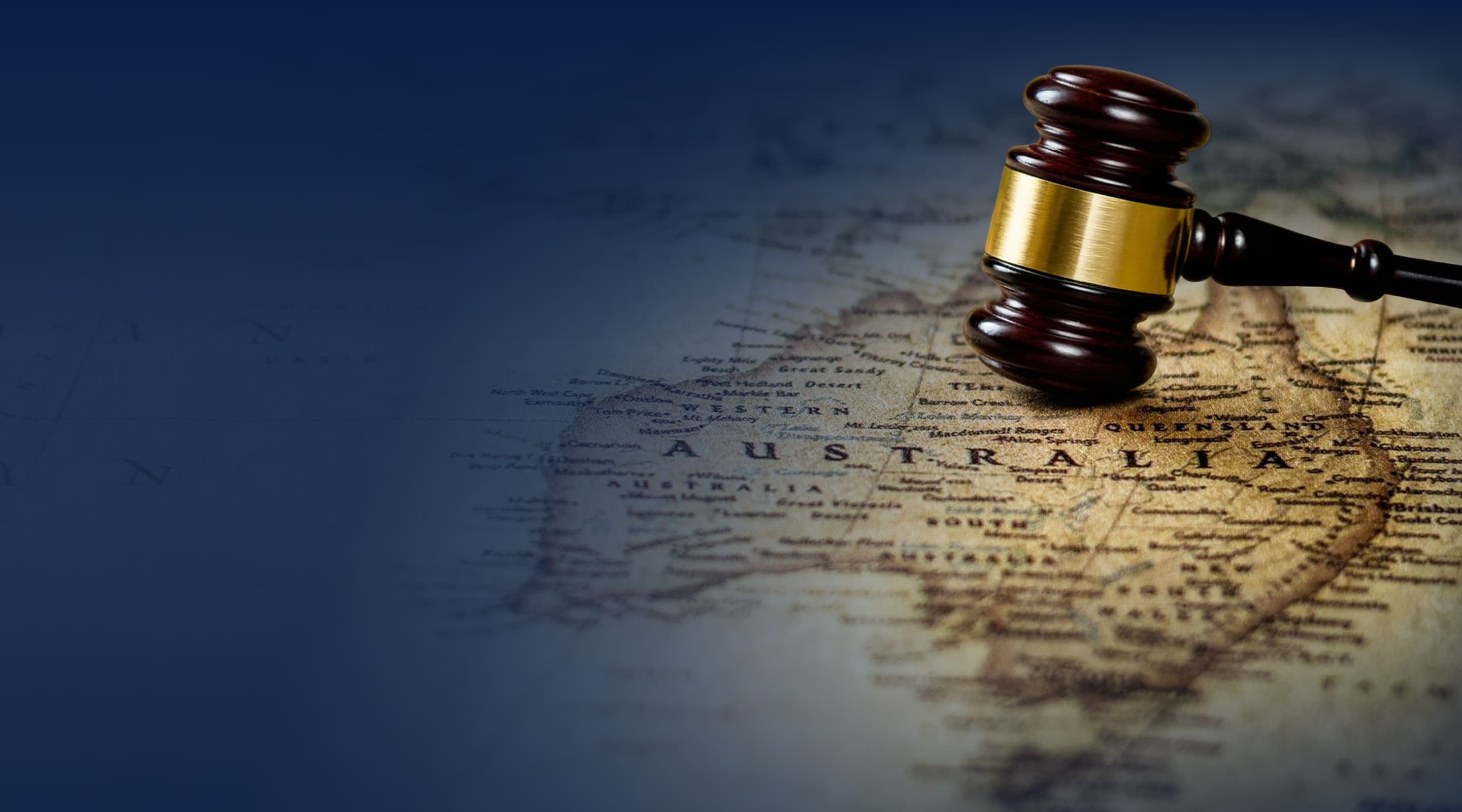 Open law book with gavel, flag, and scales